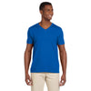 Gildan Men's Royal Blue Softstyle 4.5 oz. V-Neck T-Shirt