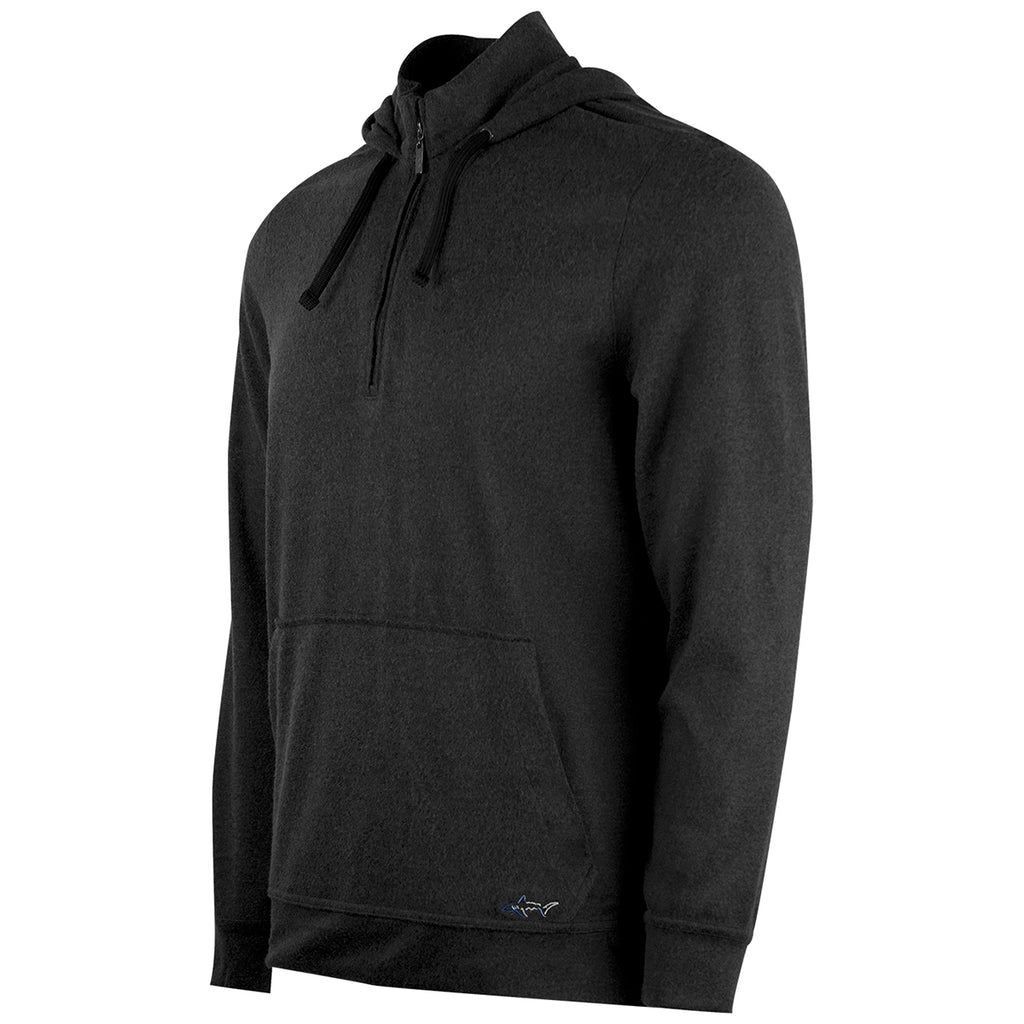 Greg Norman Men's Black/Heather Lab 1/4 Zip Hoodie