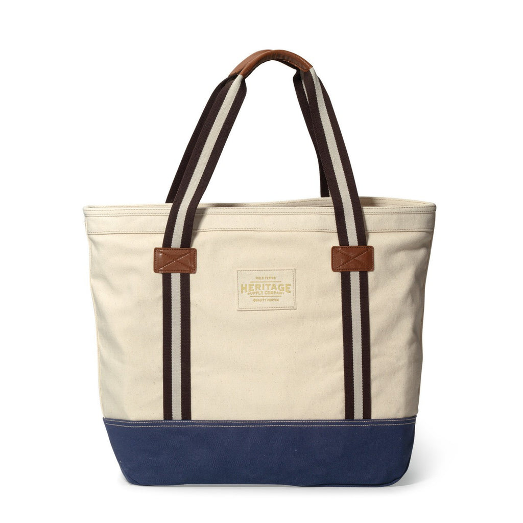 Heritage Supply Natural/Navy Catalina Cotton Tote