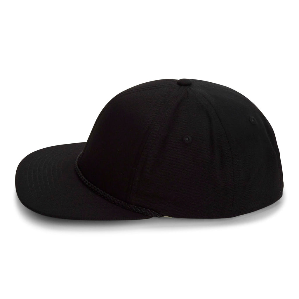 Paramount Apparel Black Foam Backed Rope Cap