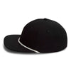 Paramount Apparel Black/White Foam Backed Rope Cap