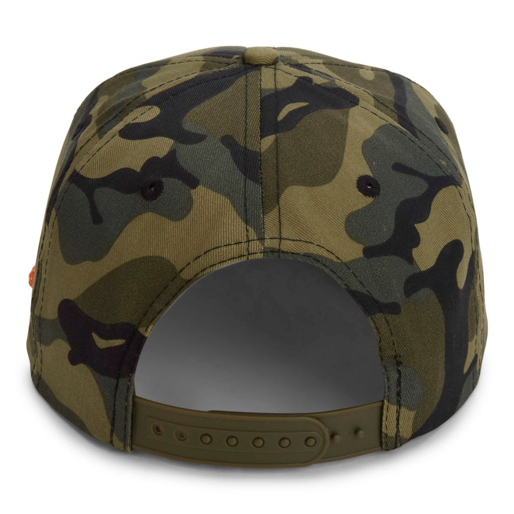 Paramount Apparel Woodland/Orange Foam Backed Rope Cap