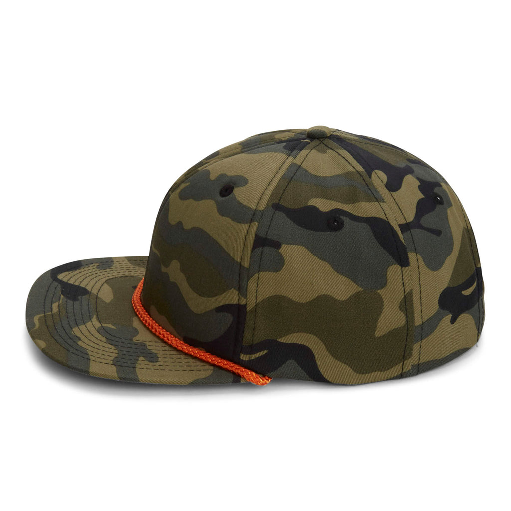 Paramount Apparel Woodland/Orange Foam Backed Rope Cap