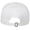 Paramount Apparel White Caps 101 Unstructured Jockey Brushed Twill Cap