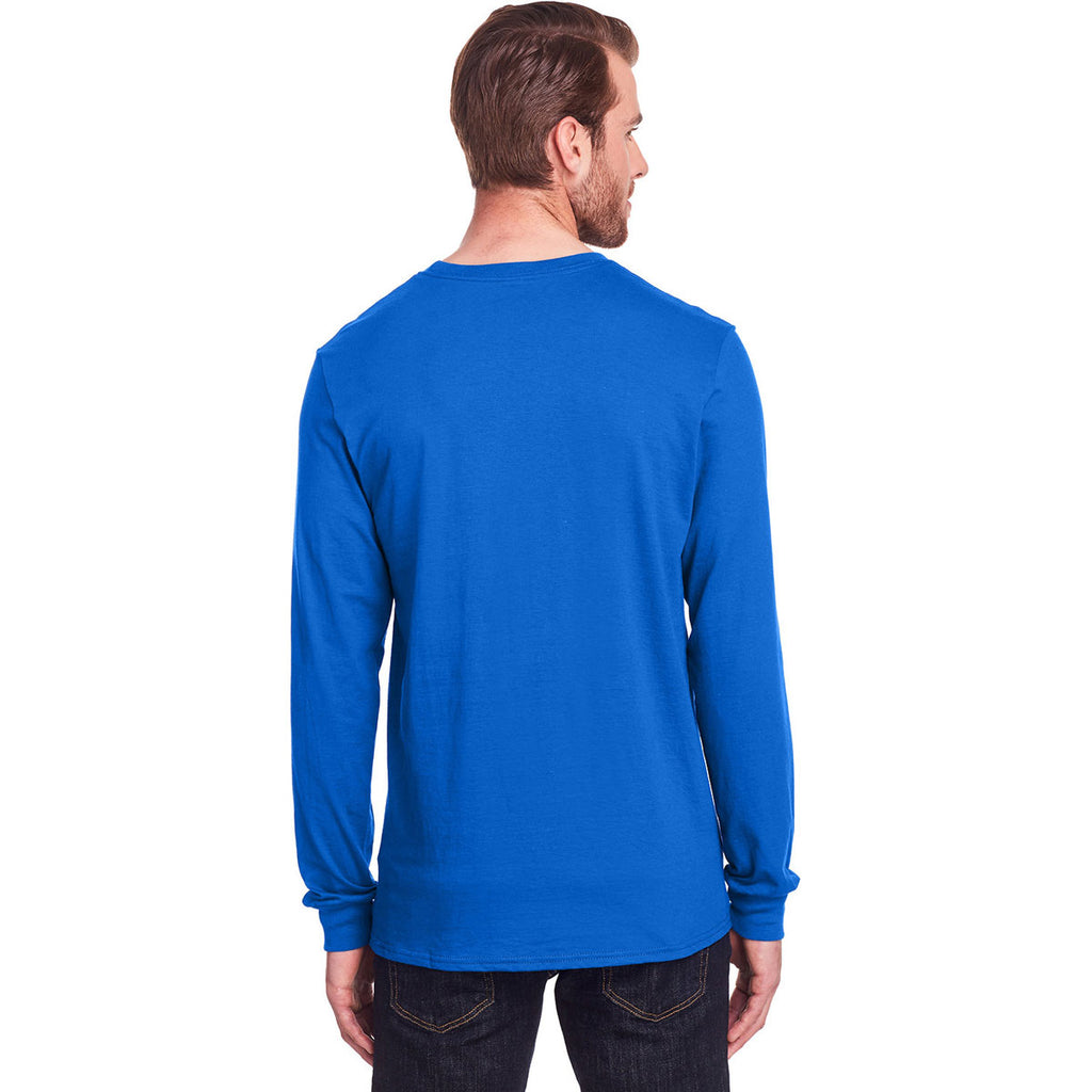 Fruit of the Loom Men's Royal ICONIC Long Sleeve T-Shirt