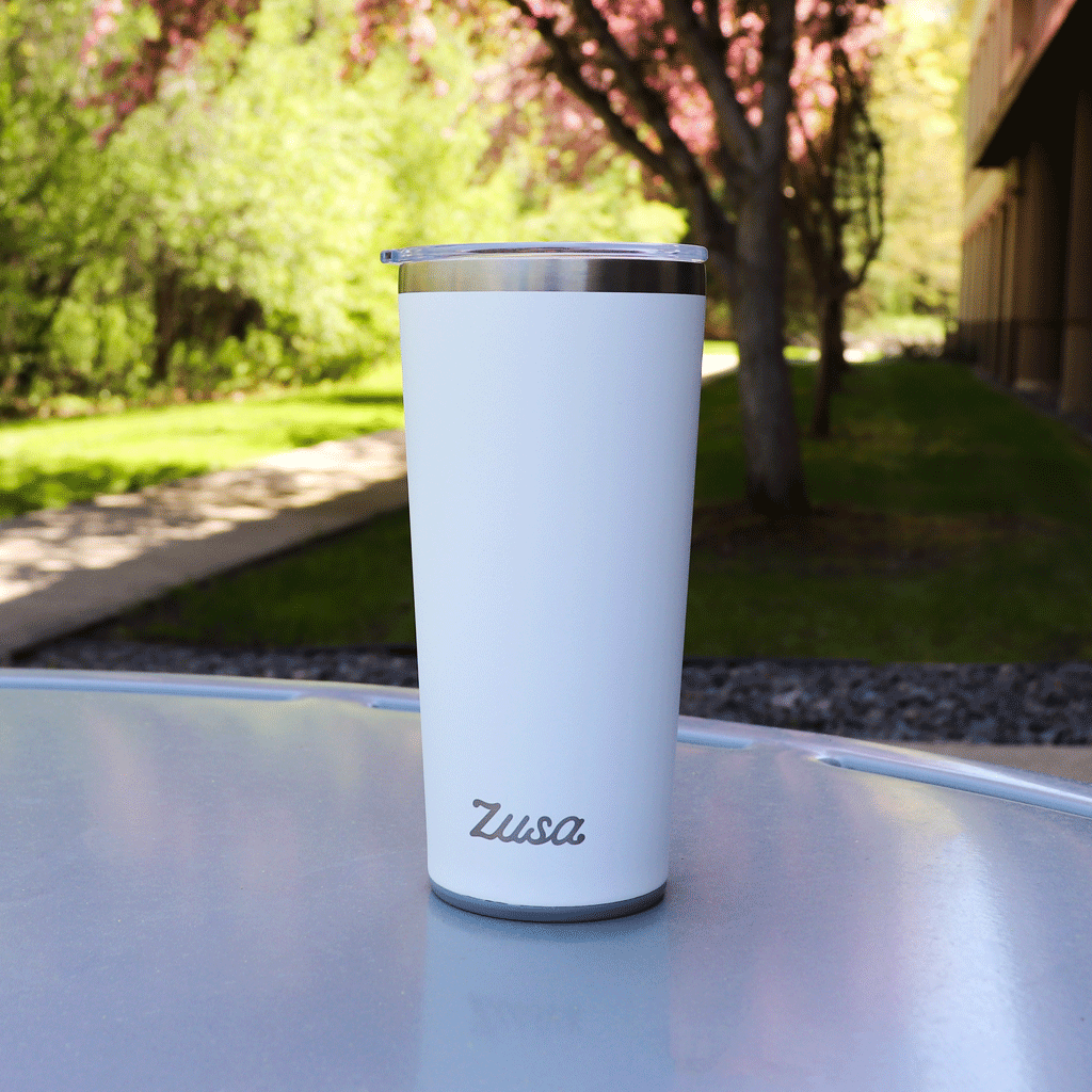 Zusa White Commuter Tumbler 20 oz