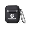 Primeline Black Silicone Earbud Case with Carabiner