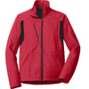 Port Authority Men's Rich Red/Black Back-Block Soft Shell Jacket