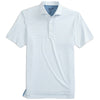 Johnnie-O Men's White Michael Striped Jersey Performance Polo