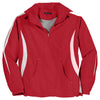 Sport-Tek Men's True Red/White Colorblock Raglan Anorak