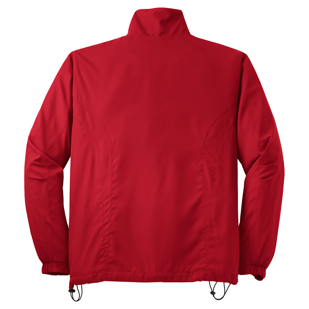 Sport-Tek Men's True Red Full-Zip Wind Jacket