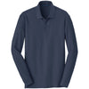 Port Authority Men's River Blue Navy Long Sleeve Core Classic Pique Polo