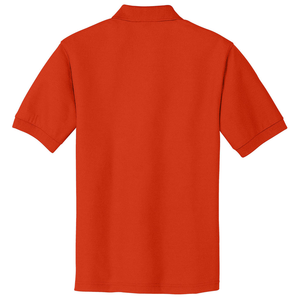 Port Authority Men's Orange Silk Touch Polo