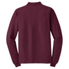 Port Authority Men's Burgundy Long Sleeve Silk Touch Polo