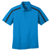 Port Authority Men's Brilliant Blue/Black Silk Touch Performance Colorblock Stripe Polo