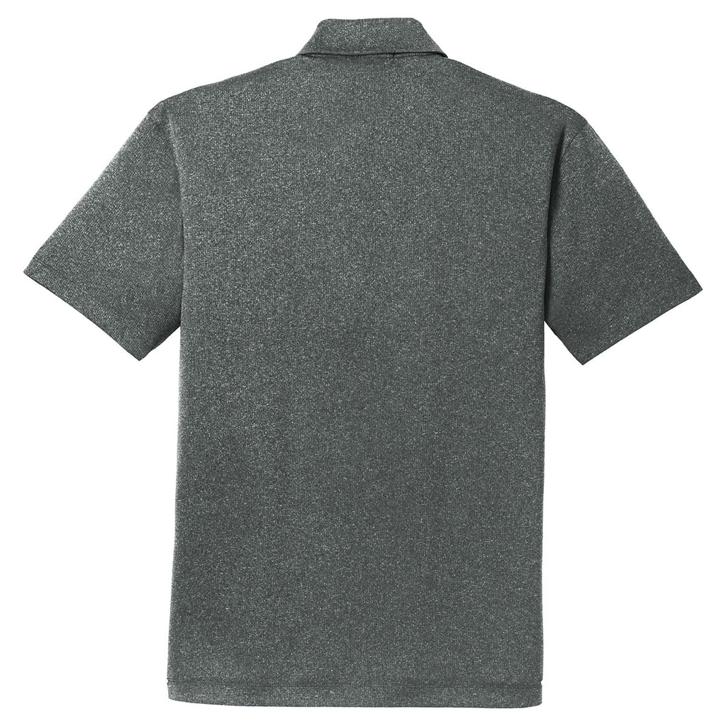 Port Authority Men's Charcoal Heather Trace Heather Polo