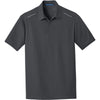 Port Authority Men's Battleship Grey Pinpoint Mesh Polo