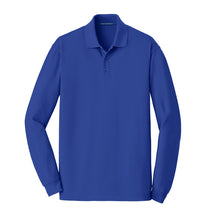 Port Authority Men's True Royal Ezcotton Long Sleeve Polo