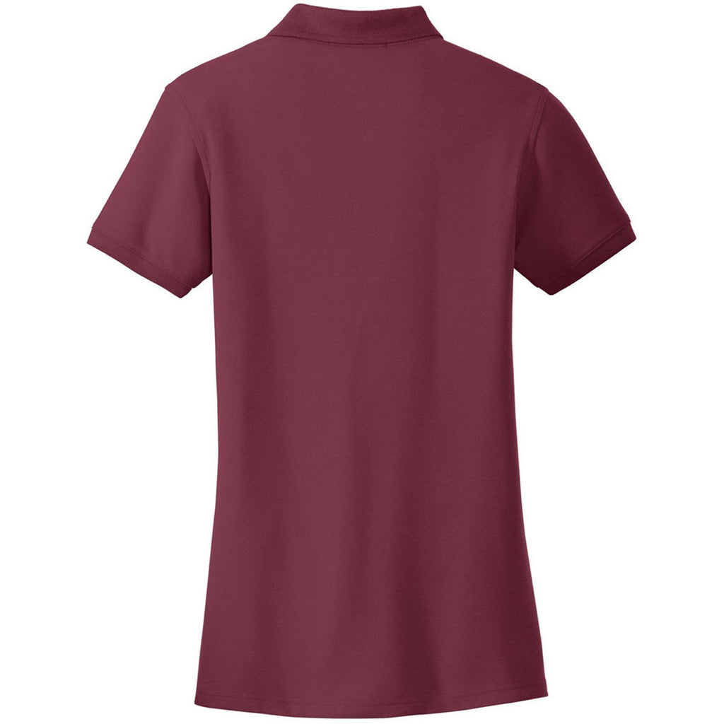 Port Authority Women's Burgundy Core Classic Pique Polo