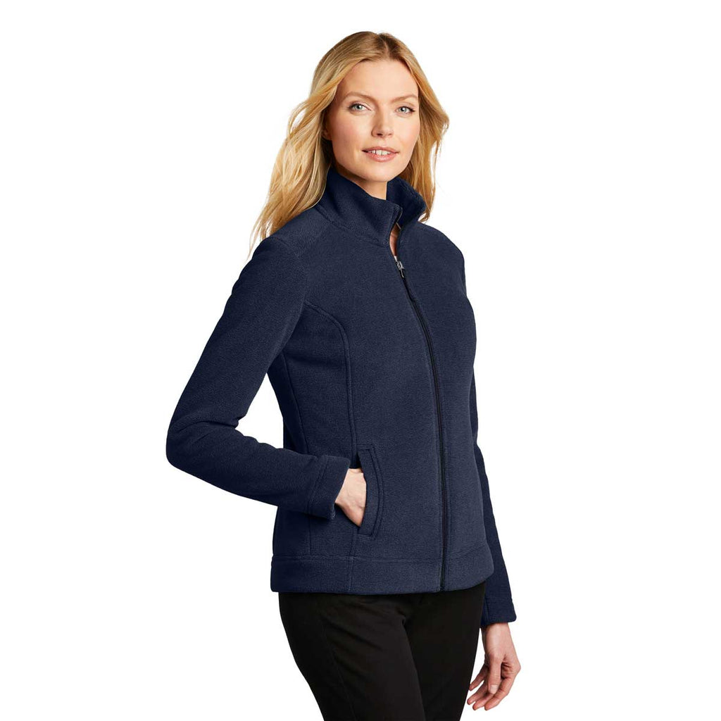 Port Authority Women's Insignia Blue/River Blue Navy Ultra Warm Brushed Fleece Jacket