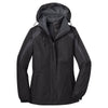 Port Authority Women's Black/Black/Magnet Grey Colorblock 3-in-1 Jacket