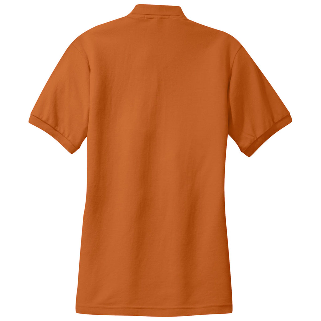 Port Authority Women's Texas Orange Silk Touch Polo