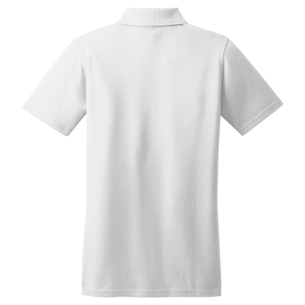 Port Authority Women's White Stain-Resistant Polo