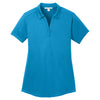 Port Authority Women's Blue Wake Diamond Jacquard Polo