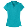 Port Authority Women's Tropic Blue Heather Trace Heather Polo