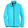 Port Authority Women's Light Cyan Blue Active Soft Shell Jacket