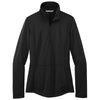 Port Authority Women's Deep Black Smooth Fleece 1/4-Zip