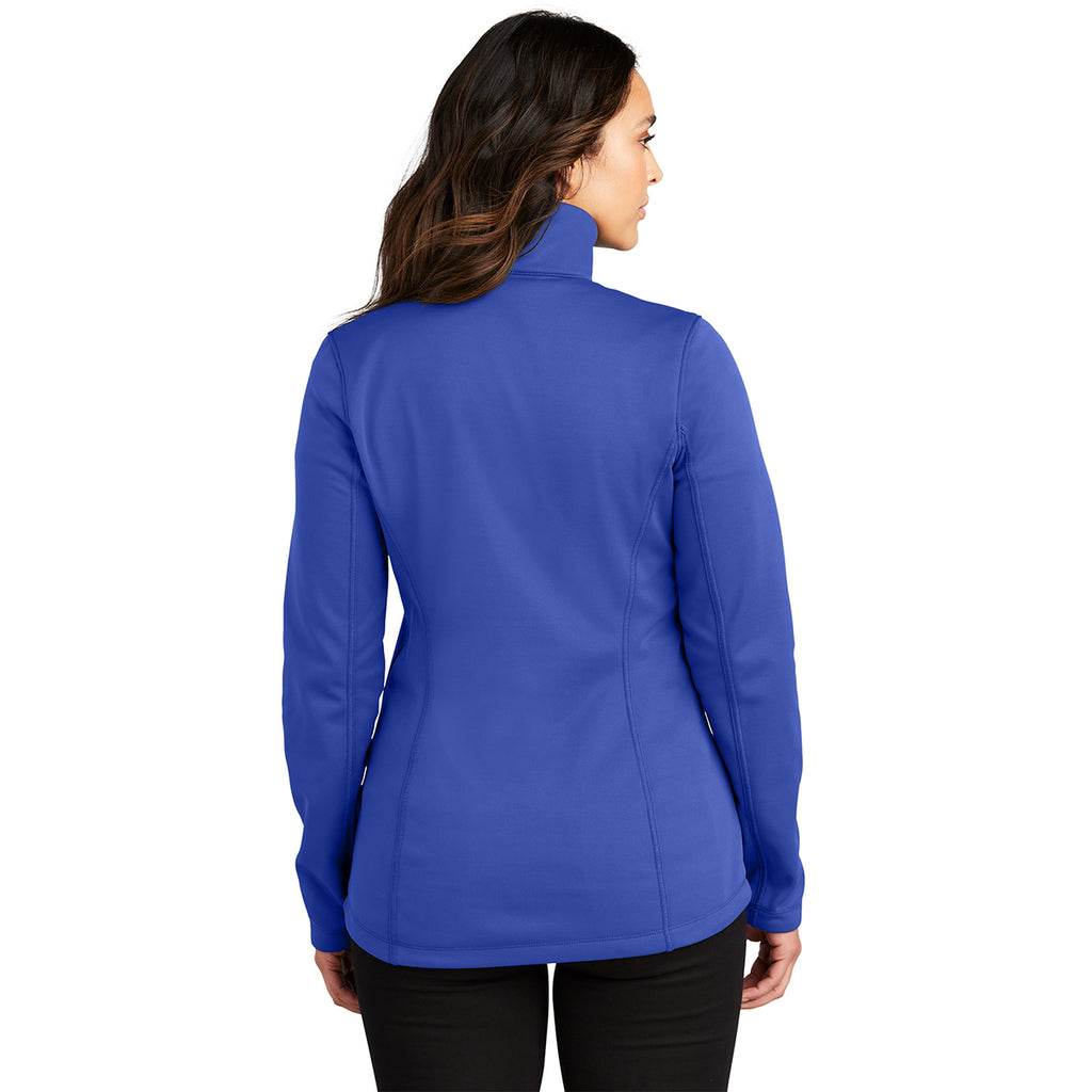 Port Authority Women's True Royal Smooth Fleece 1/4-Zip