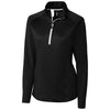 Cutter & Buck Women's Black Jackson Half Zip Overknit