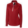 Cutter & Buck Women's Cardinal Red Jackson Half Zip Overknit