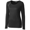 Cutter & Buck Women's Black Long Sleeve Jaimie Scoop Neck