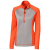 Cutter & Buck Women's College Orange All-Star Printed Half Zip