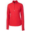 Cutter & Buck Women's Red DryTec Traverse Half-Zip