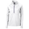 Cutter & Buck Women's White Adapt Eco Knit Recycled Half Zip Pullover