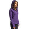 Cutter & Buck Women's College Purple Heather Mainsail Hooded Jacket