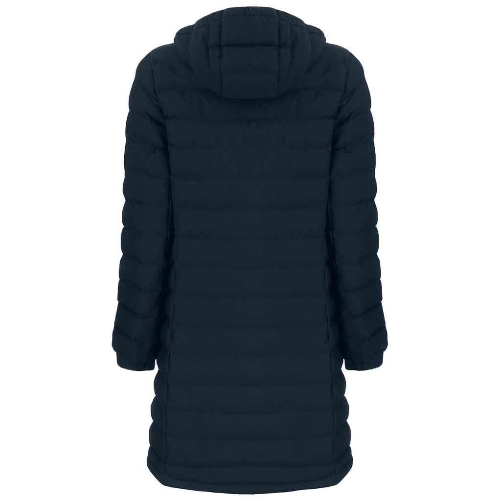 Cutter & Buck Women's Navy Blue Mission Ridge Repreve Eco Insulated Long Puffer Jacket