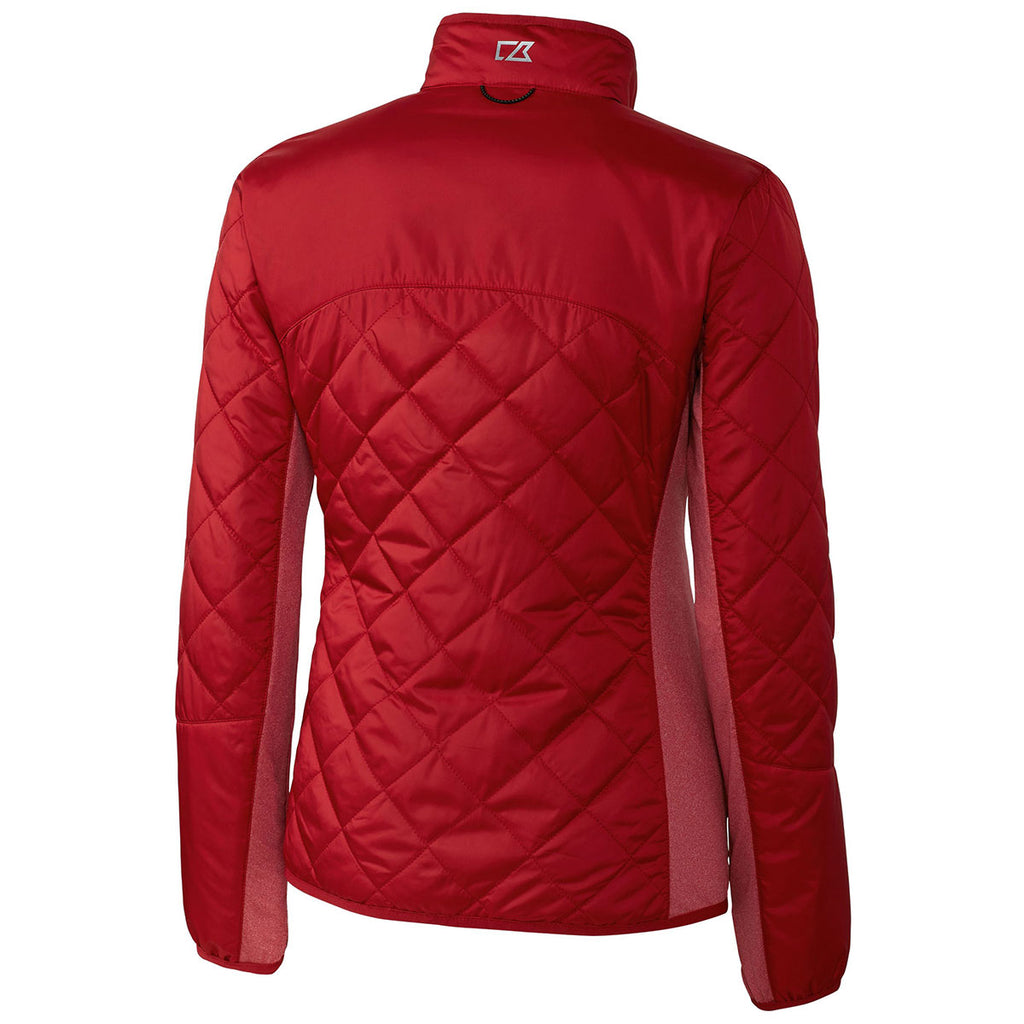 Cutter & Buck Women's Cardinal Red WeatherTec Sandpoint Quilted Jacket