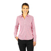 Cutter & Buck Women's Red Versatech Pinstripe Stretch Long Sleeve