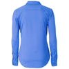 Cutter & Buck Women's French Blue Versatech Geo Dobby Stretch Long Sleeve