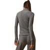 Greyson Women's Smoke Heather Grey Halley II Melange Quarter Zip