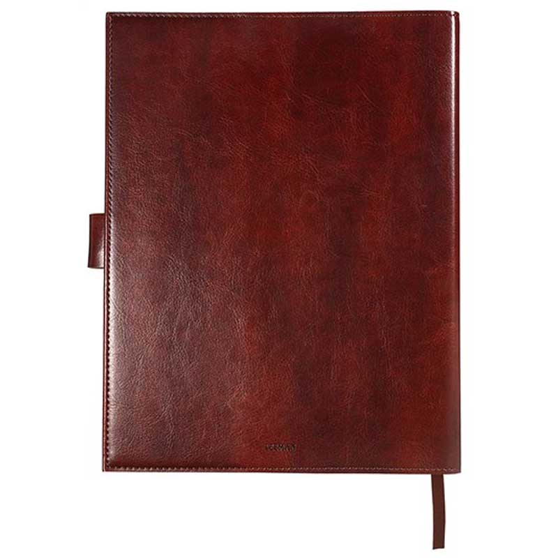 Leeman Brown Venezia Large Refillable Journal (7" x 9")