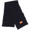 Leeman Black Rib Knit Scarf