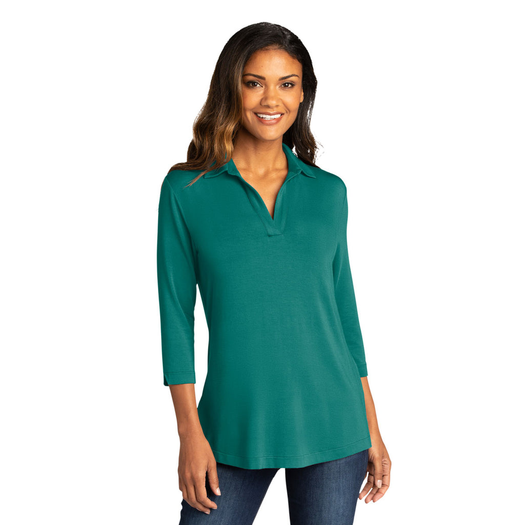 Port Authority Women's Teal Green Luxe Knit Tunic