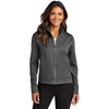 Port Authority Women's Grey Steel Heather C-FREE Double Knit Full-Zip