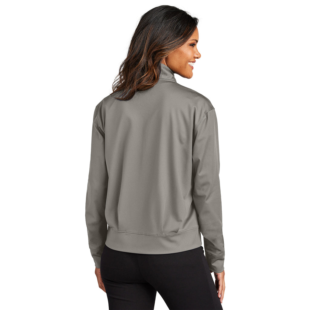 Port Authority Women's Smoke Grey C-FREE Double Knit Full-Zip