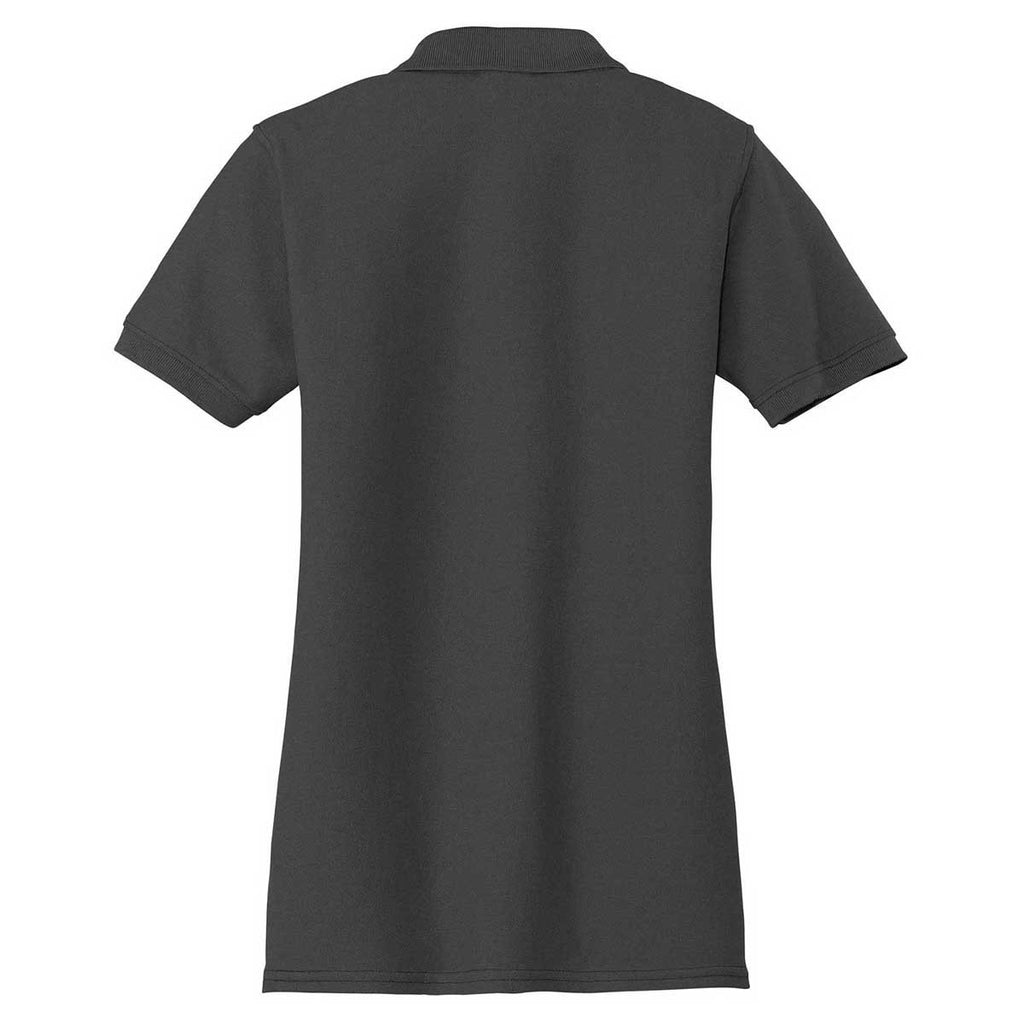 Port & Company Women's Charcoal Core Blend Pique Polo